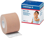 Leukotape K 5cm x 5cm Color Piel. Cinta elástica adhesiva para vendajes neuromusculares (kinesiológica). 