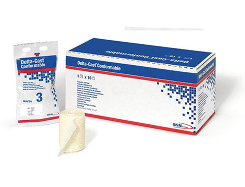 Venda Delta Cast Conformable con la cual se pueden realizar inmovilizaciones rígidas y semirrígidas para aplicaciones de vendajes primarios y secundarios.